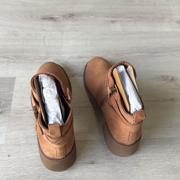 Dr. Scholl's Retrospect Ankle Bootie Boot tan size 8.5 New Without Box - Picture 8 of 10